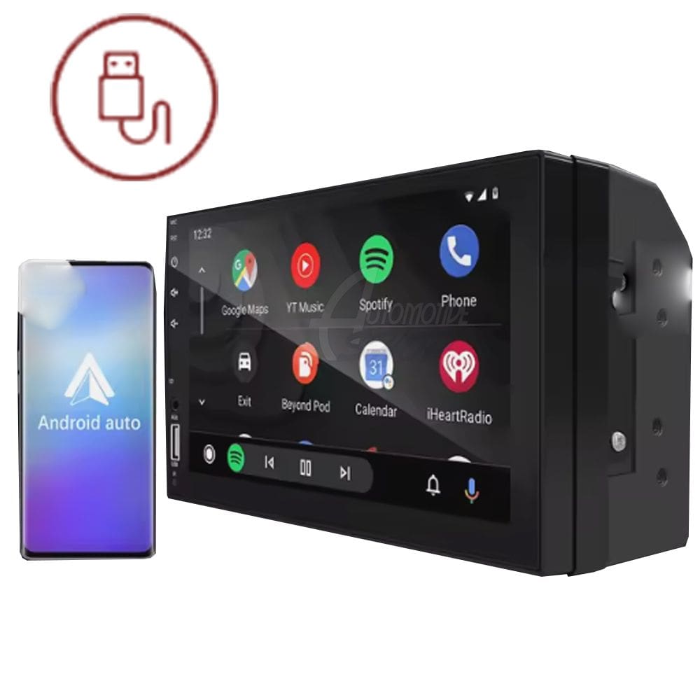 Cental Multimidia 7” MP5 USB SD Bluetooth Touch Espelhamento