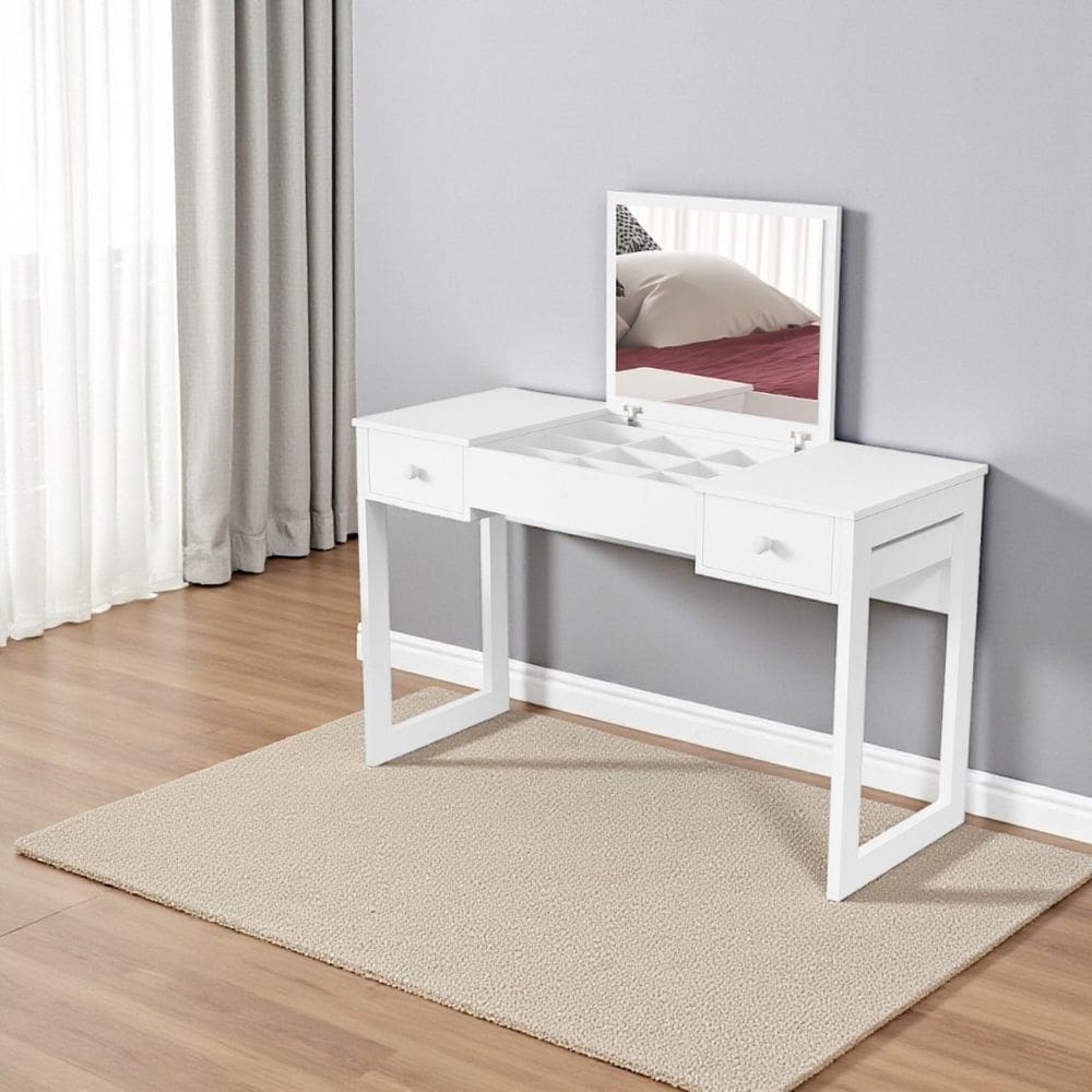 Escrivaninha Penteadeira Com Espelho Multiuso Luanda Fenix