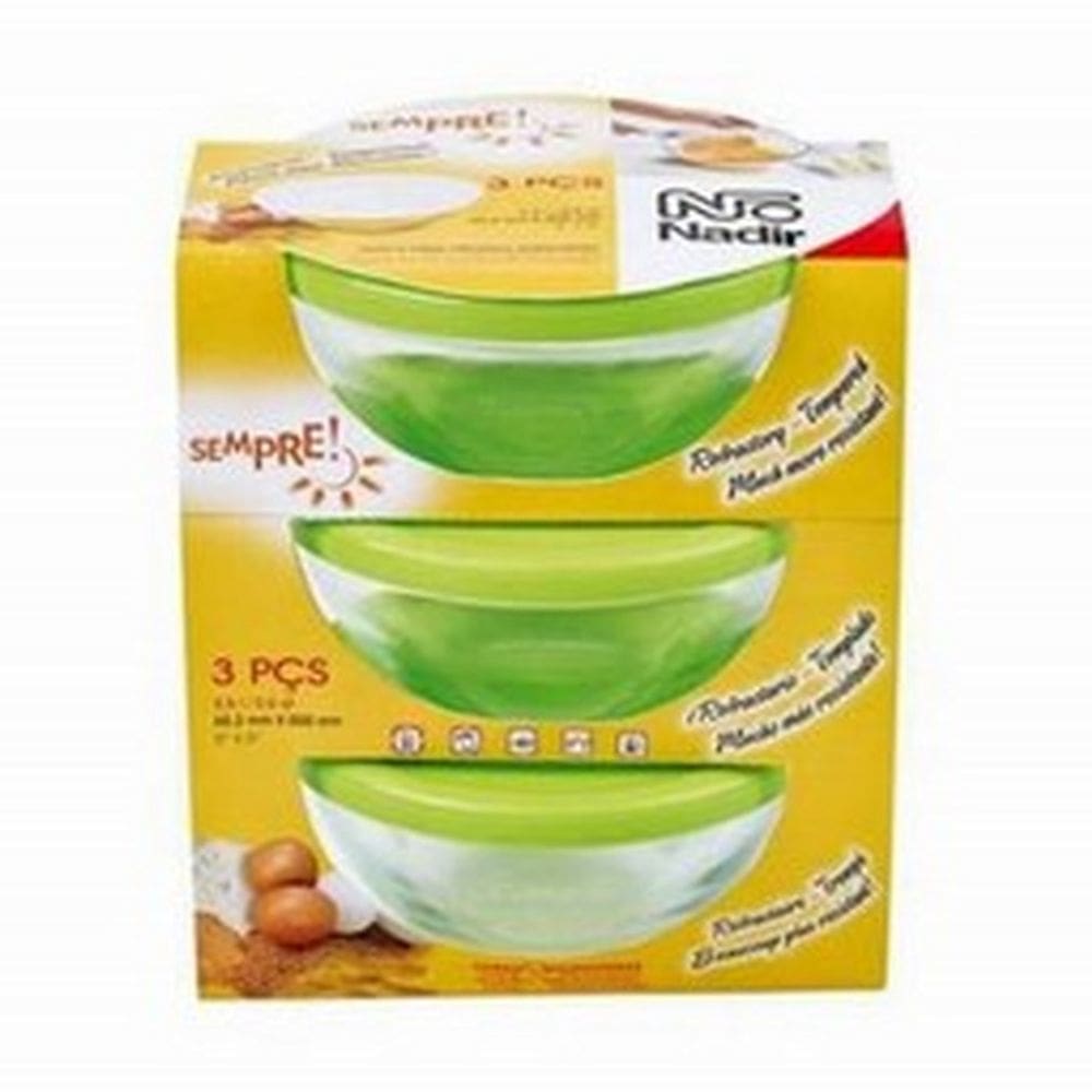 Conjunto 3 Tigela Pote Sempre Redonda Com Tampa 500ml Nadir