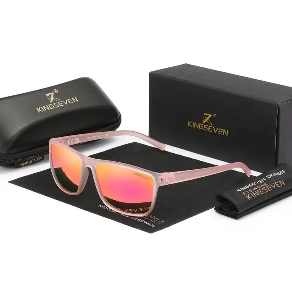 Óculos De Sol Kingseven C14 Uv400 Polarizado Pink ( Rosa )