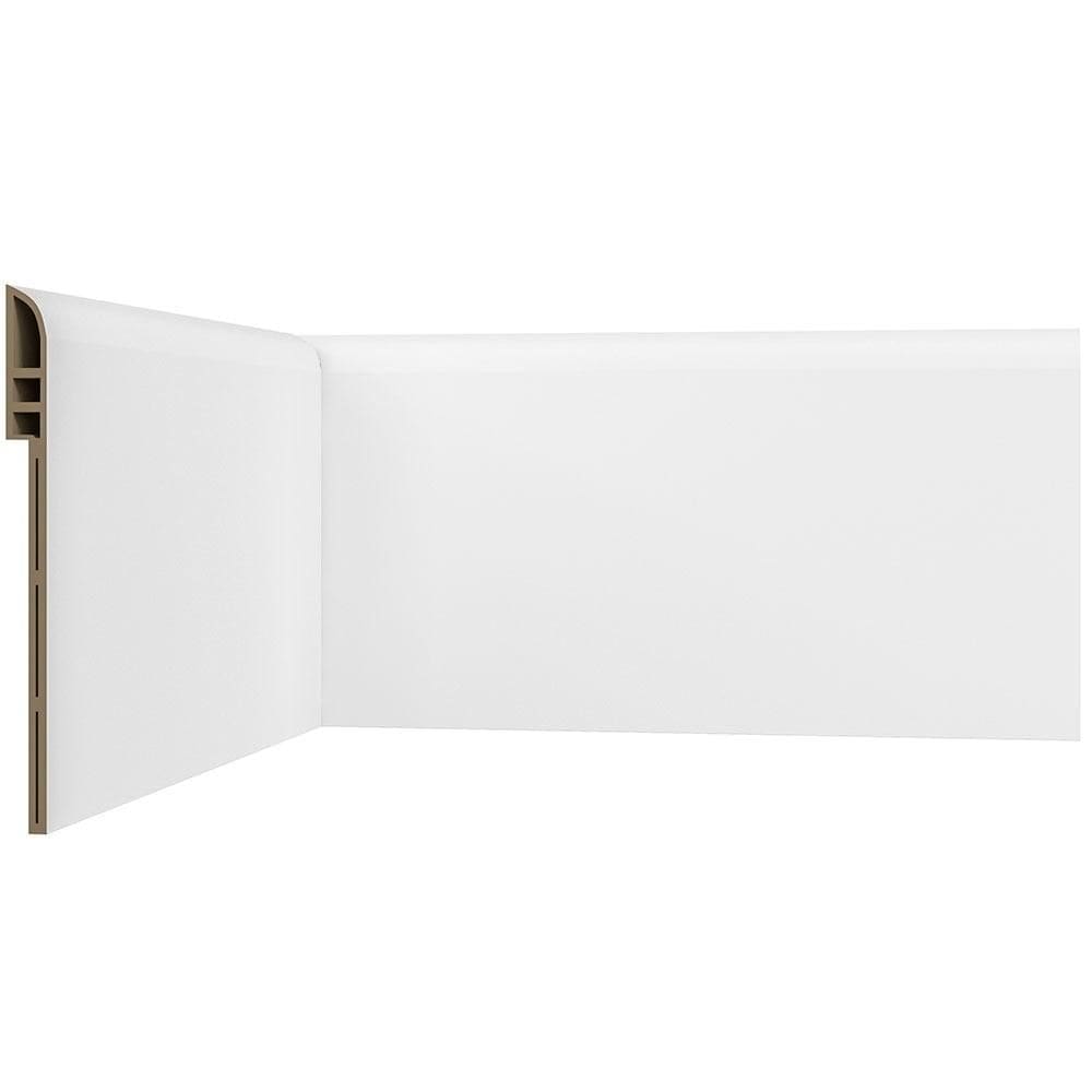 Rodapé de WPC Modaza Boleado Branco 7 x 285 cm