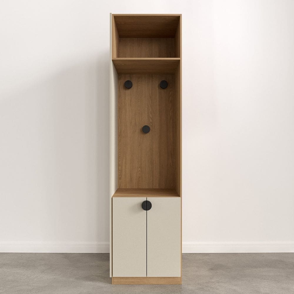 Guarda-Roupa Modulado Joy com Sapateira CabeCasa MadeiraOriginals Cinza Sereno/Avena