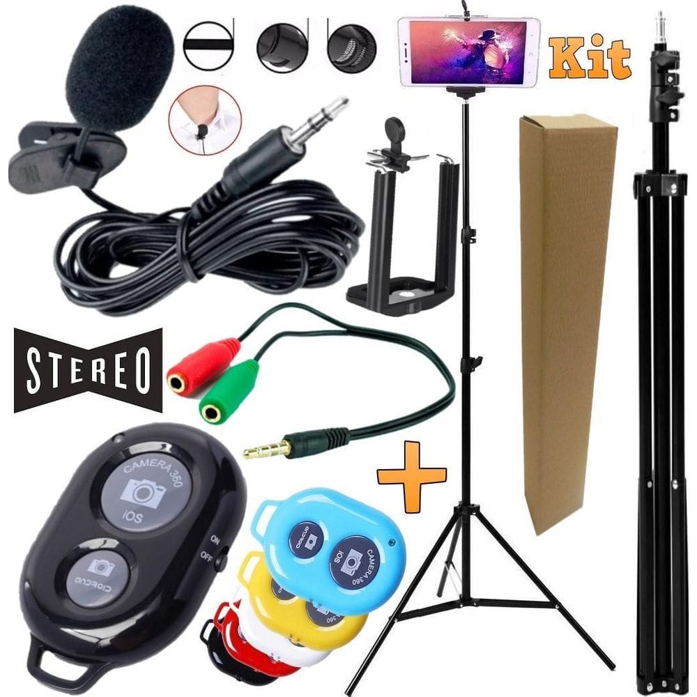 Tripé Grande Profissional 2,10M Câmera Suporte Celular +