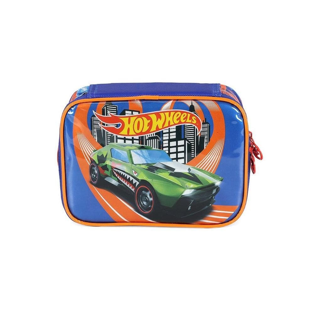 Estojo Box 100 Pens Luxcel Hot Wheels Limits Azul