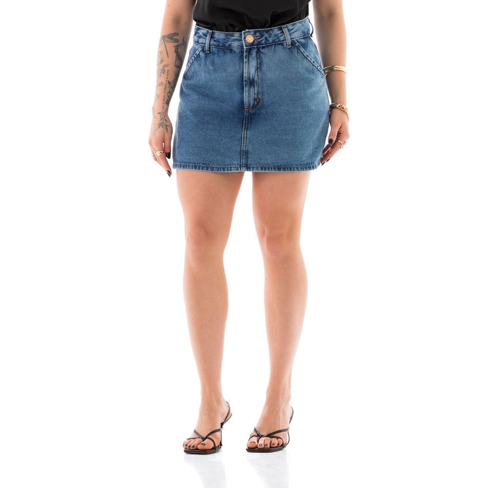 Shorts Saia Jeans Feminino Arauto Mom