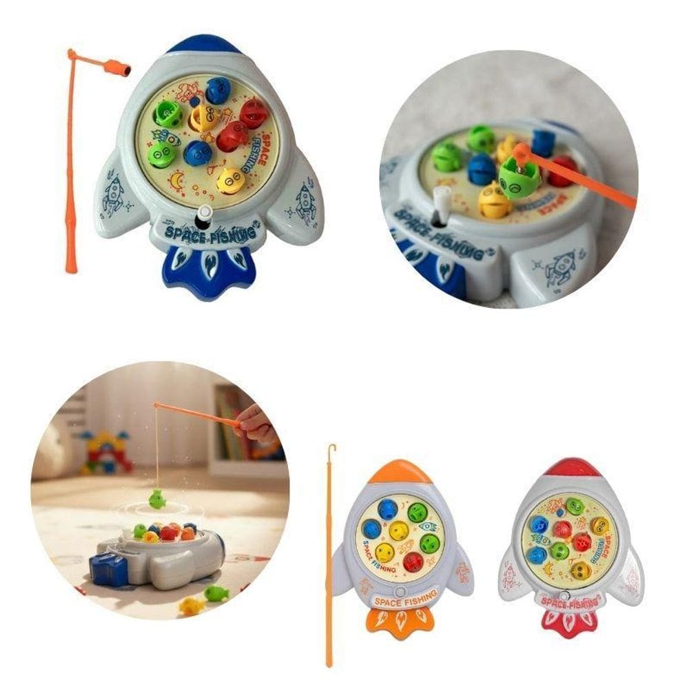 Pega Peixe A Corda Modelo Foguetinho 08 Peixinhos 02 Varas