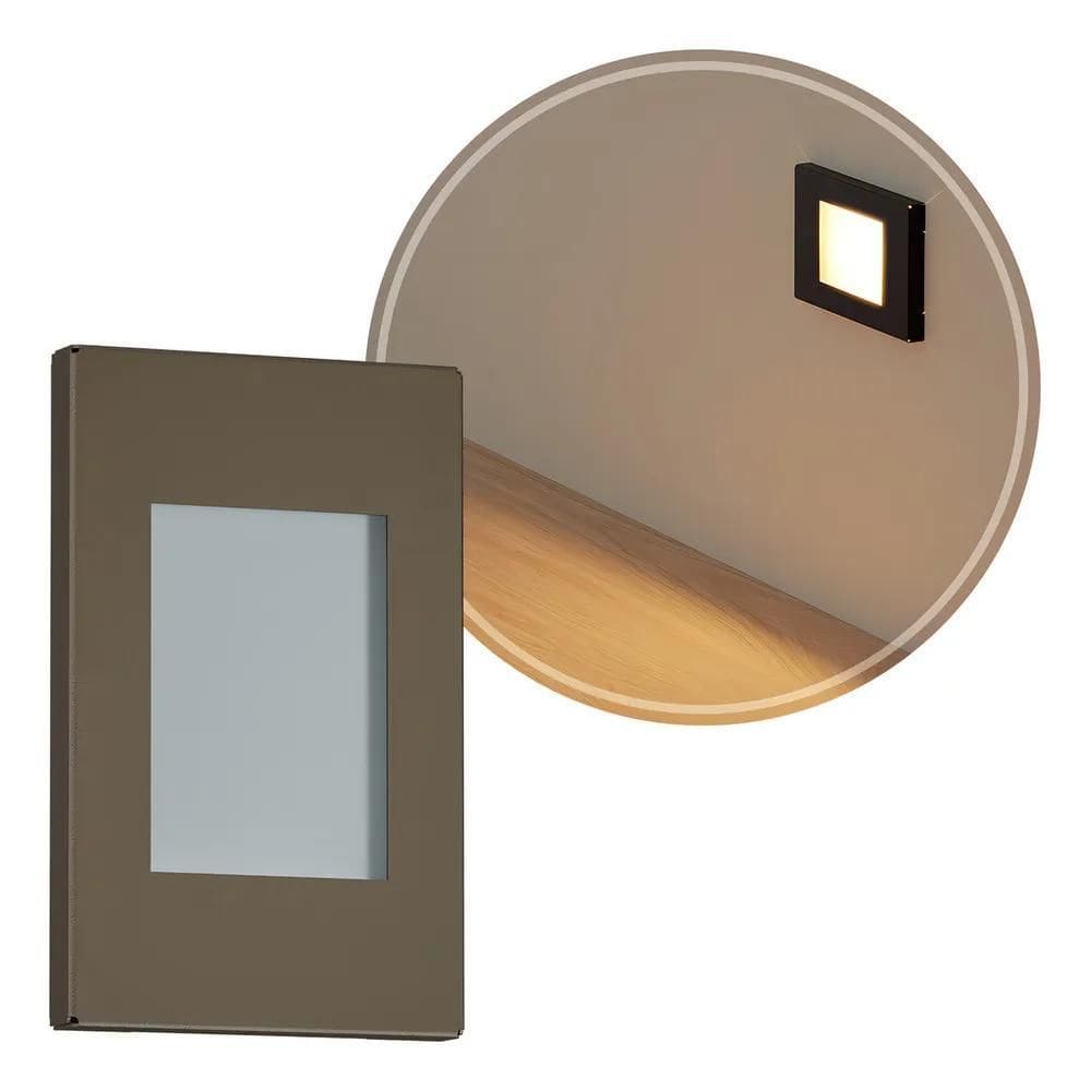 2X Luminária Balizador Para Embutir Parede Escada Para Lâmpa