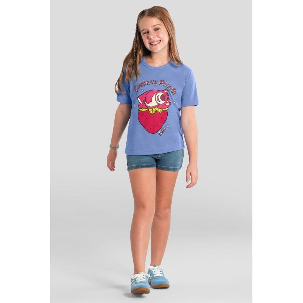 Blusa infantil menina do Lotso brilhante Brandili