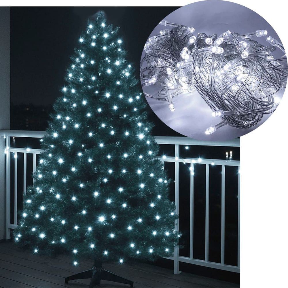 Pisca Cordão Varal Natal 100 Lâmpadas LED Branco De 220v 10m
