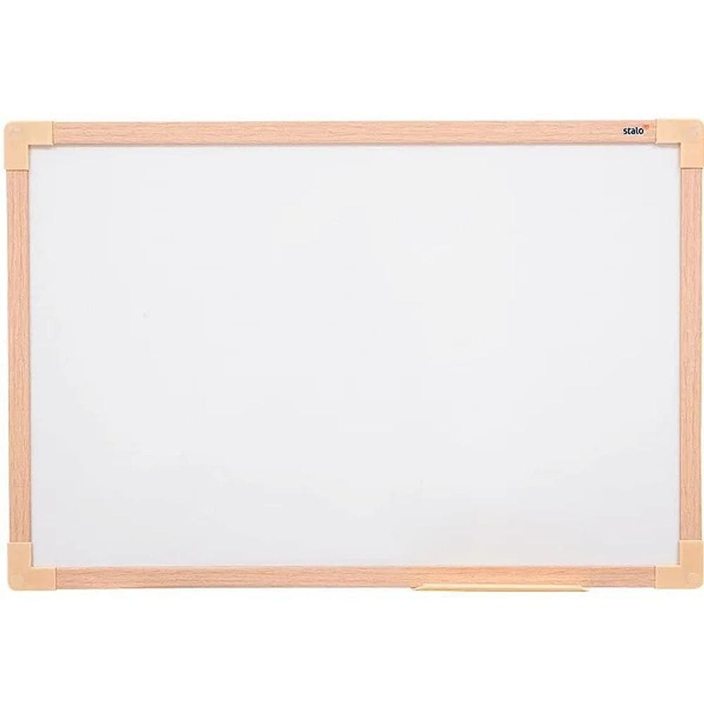 Quadro Branco Moldura Madeira 40X30 Soft Stalo