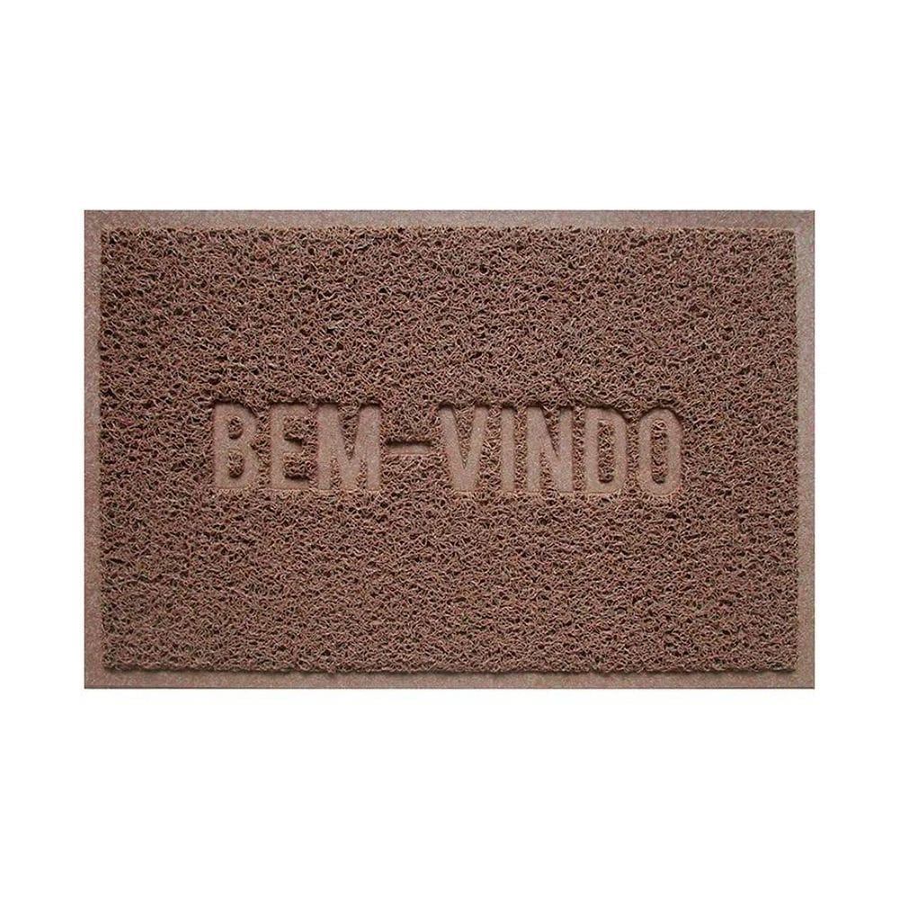 Capacho De Porta Pvc Antiderrapante 60x40cm - BV Marrom