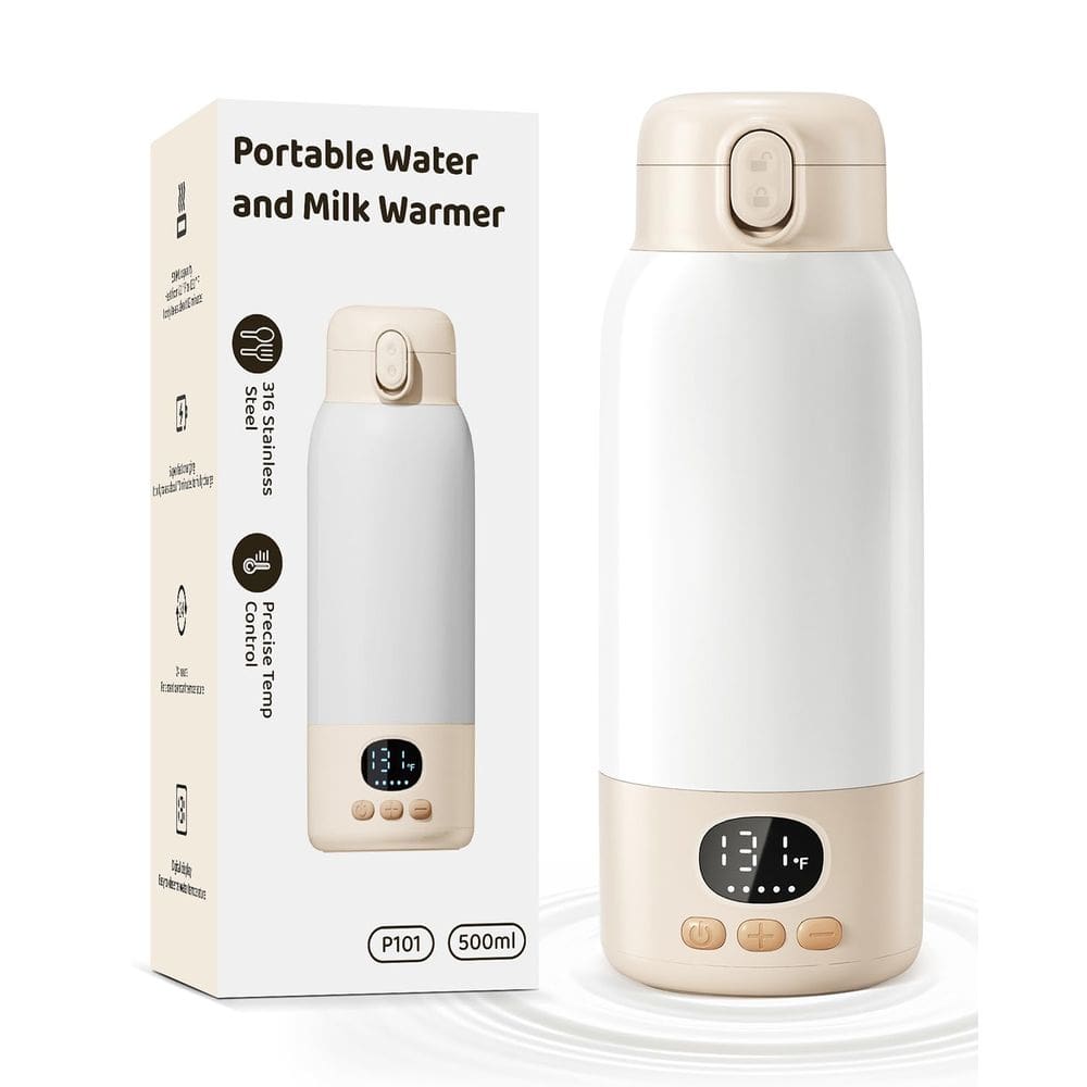 Aquecedor de mamadeiras Lxlu portátil de 500 ml para viagens com leite materno para bebês