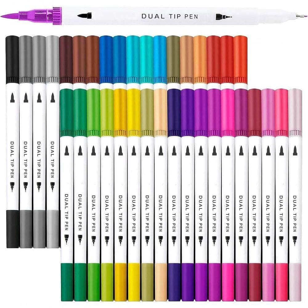 Caneta Marcador Brush 24 Cores Profissional