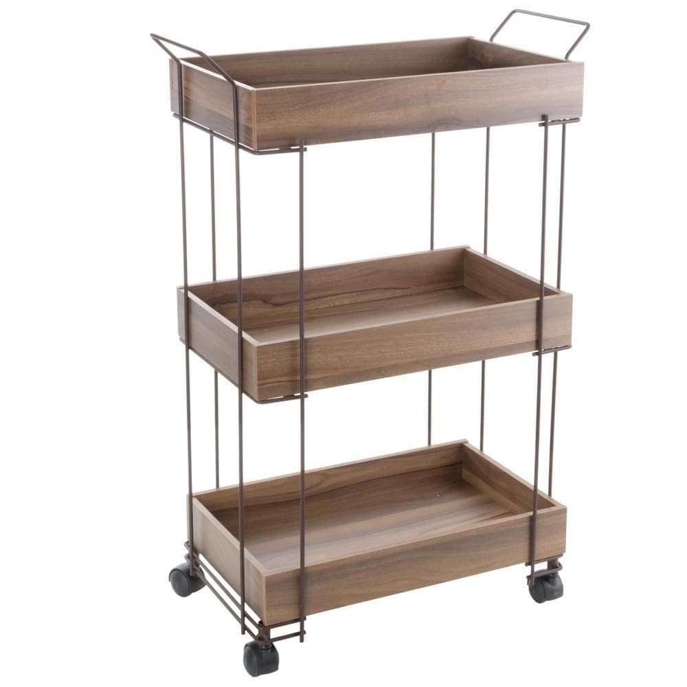 Carrinho Multiuso 3 Andares Bege