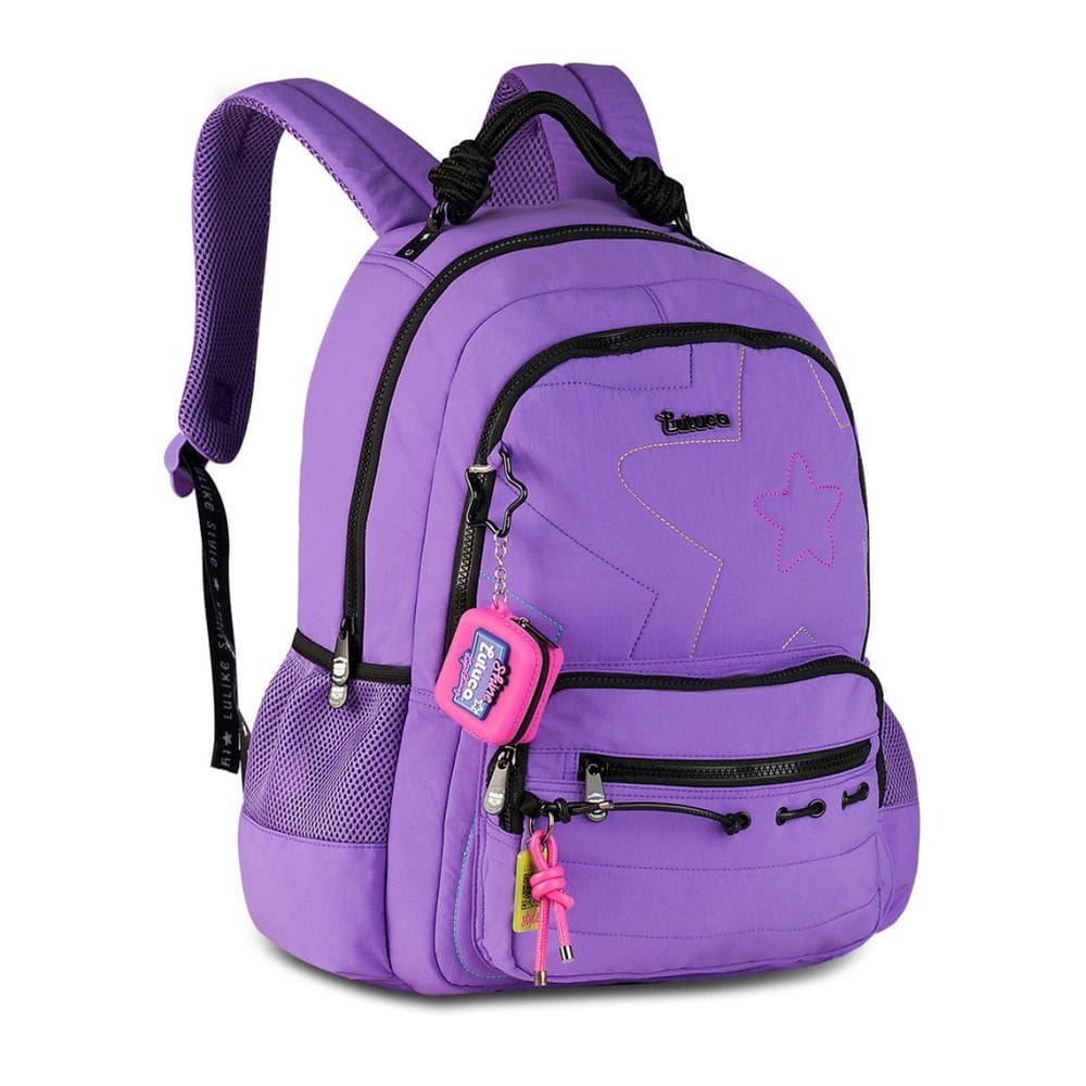 Mochila Escolar de Costas Luluca Pandinha Juvenil Meninas