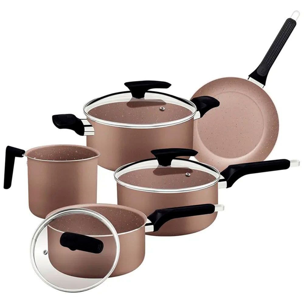 Jogo de Panelas Tramontina Antiaderente Alumínio Milazzo 5 peças