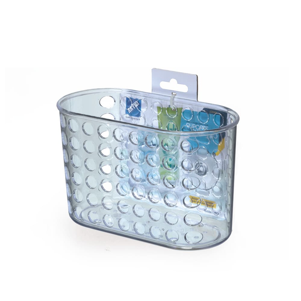 Porta Shampoo Ps Cristal Com Ventosa 5007 Arthi