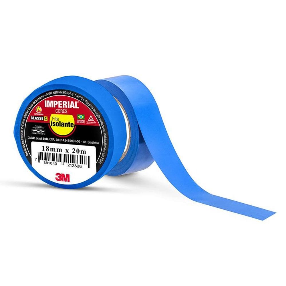 Fita isolante Imperial Azul 18mmx20Mts 3M