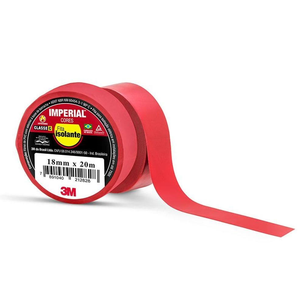 Fita isolante imperial Vermelha 18mmx20m 3M