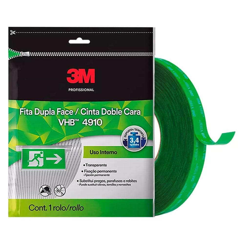Fita dupla face transparente 19mmx20m 4910 3M