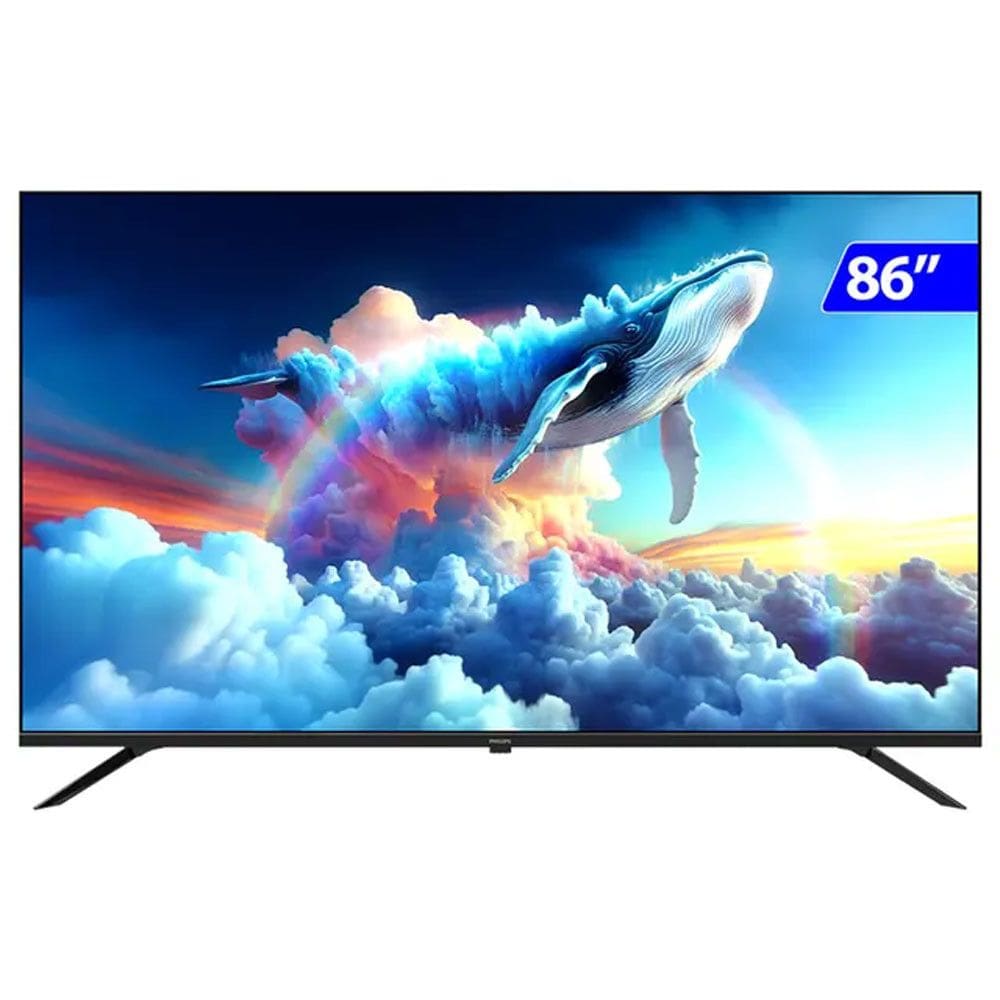 Smart Tv Philips DLED 86 Polegadas 4K Wi-Fi Google TV Bordas Ultrafinas 86PUG7019/78