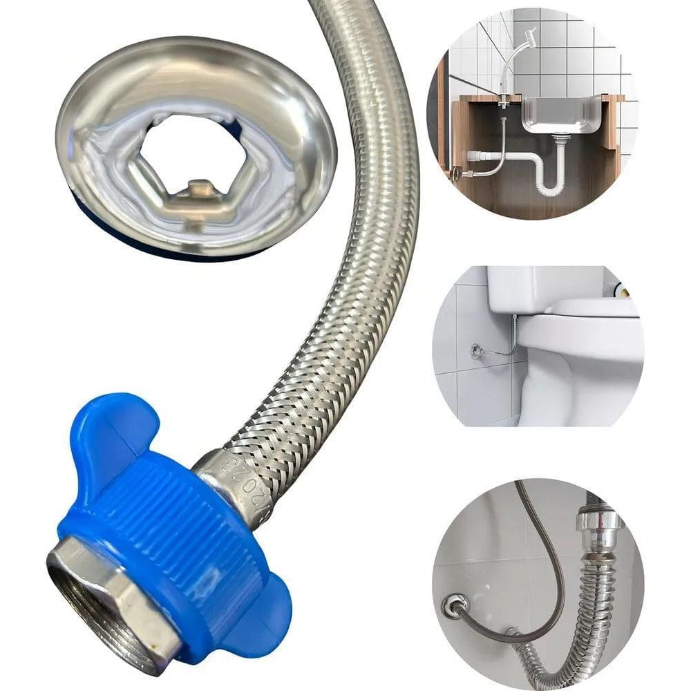 Engate Flexível Corrugado 60Cm Inox Dami Premium