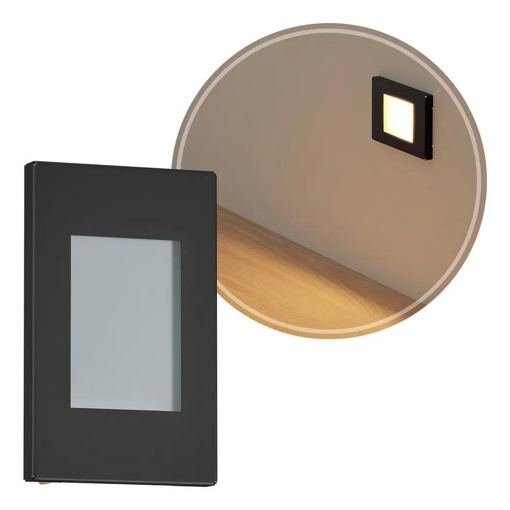 2X Balizador De Escada Embutir Luminária De Parede Para Lâ