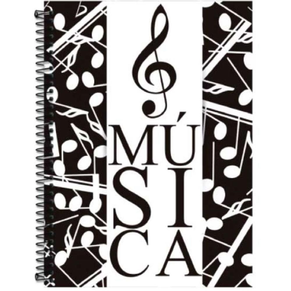 Caderno Musica Livro Cd Esp.70Fls 200X275Mm Pct.C/05