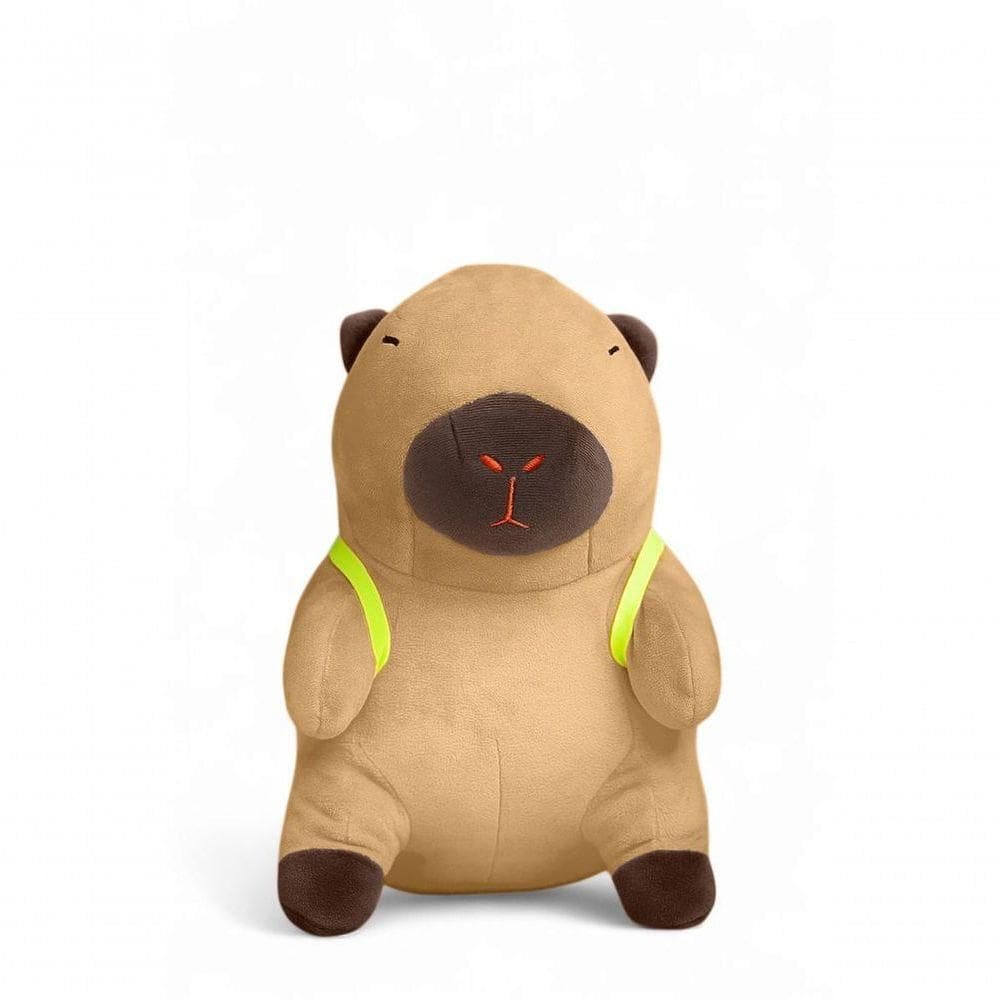 Capivara De Pelúcia Grande 30cm Com Acessório Tartaruga