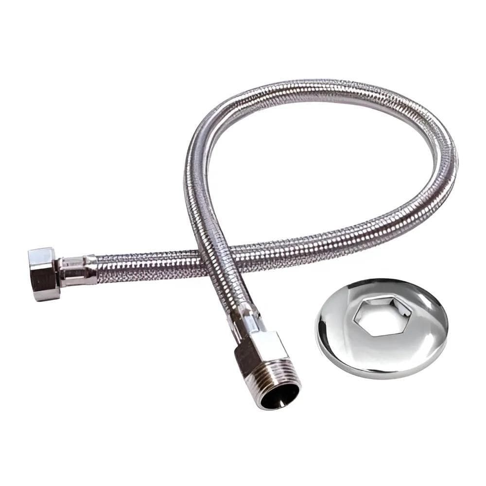 2X Engate Flexível Rabicho Inox Trançado 40Cm Macho X Fême