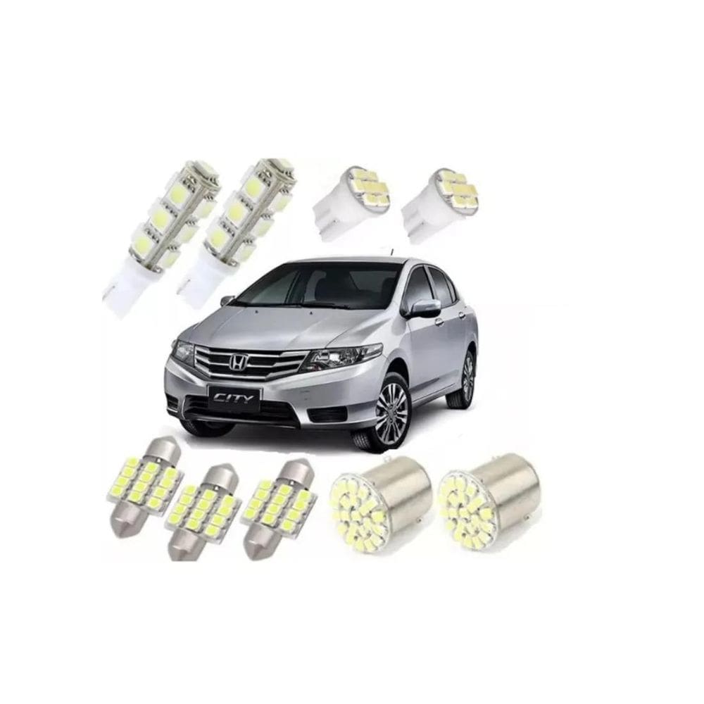 Kit Lâmpadas LED Honda Fit City Civic 09-12 Blue Lion