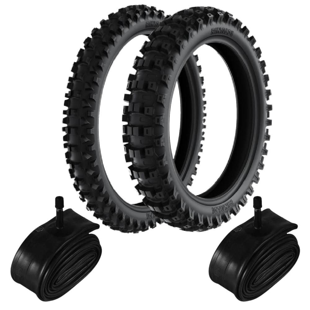 Kit Pneu Honda Crf 150f 70/100-19 + 90/100-16 Rs47 Rinaldi + Camaras