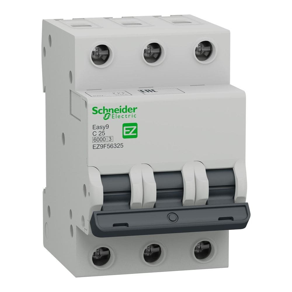 Mini Disjuntor Tripolar 25A Curva C Ez9F56325 Schneider