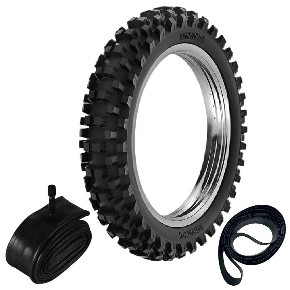 Kit Pneu Crf230 Ttr 230 100/100-18 59m Rw33 Rinaldi + Camara + Cinta