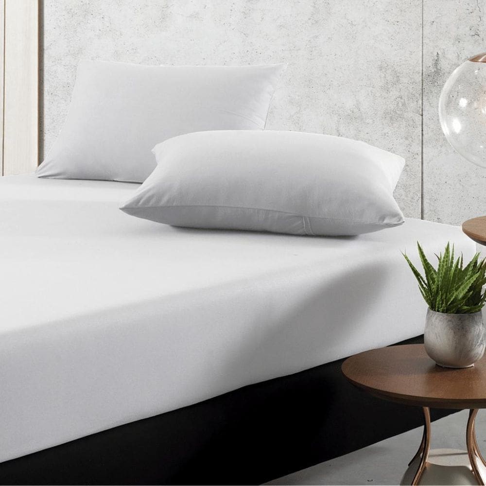 Jogo De Cama Solteiro Liso 02 Peças Lençol Fio Egípcio