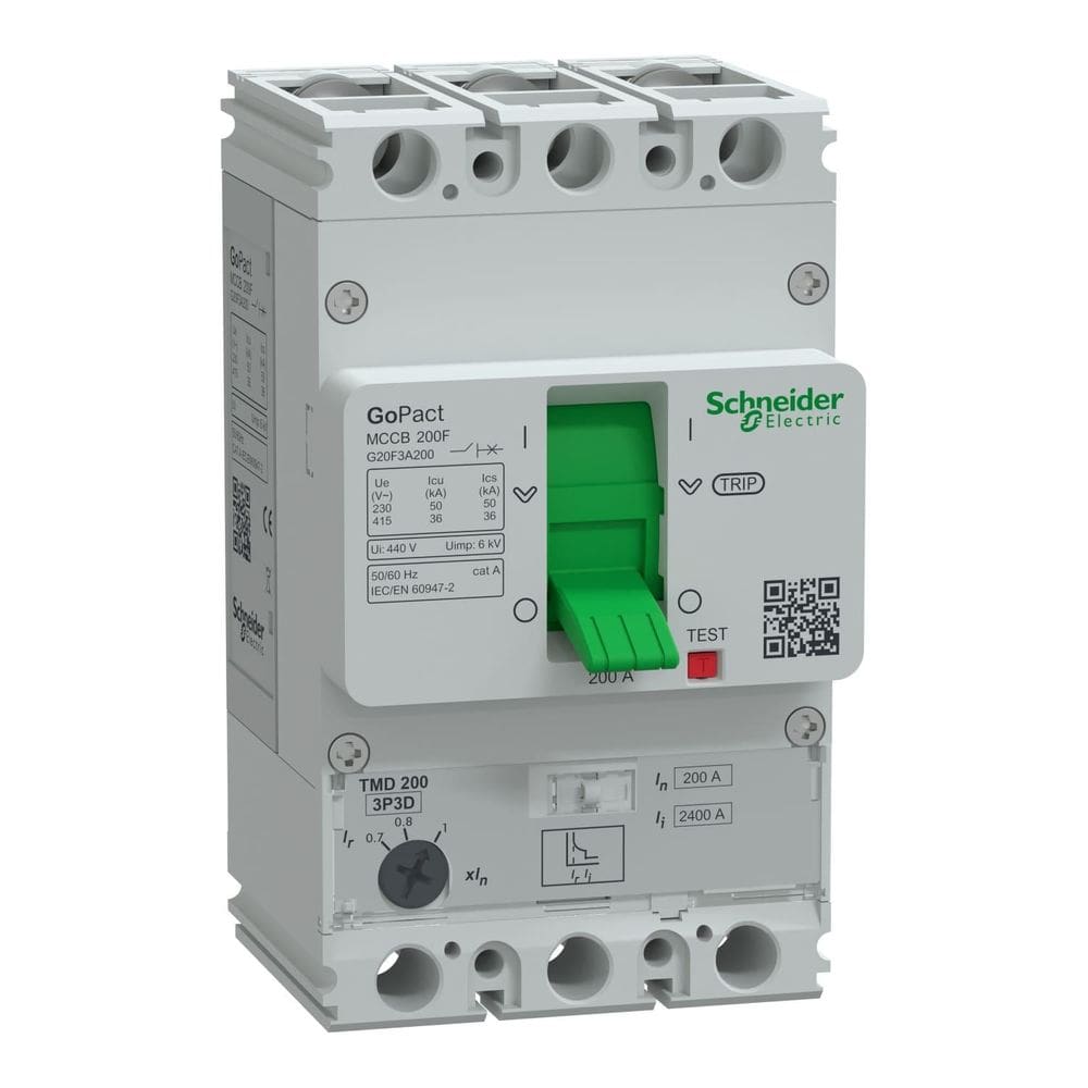 Disjuntor Caixa Moldada 3P 200A G20F3A200 / Gopact Schneider