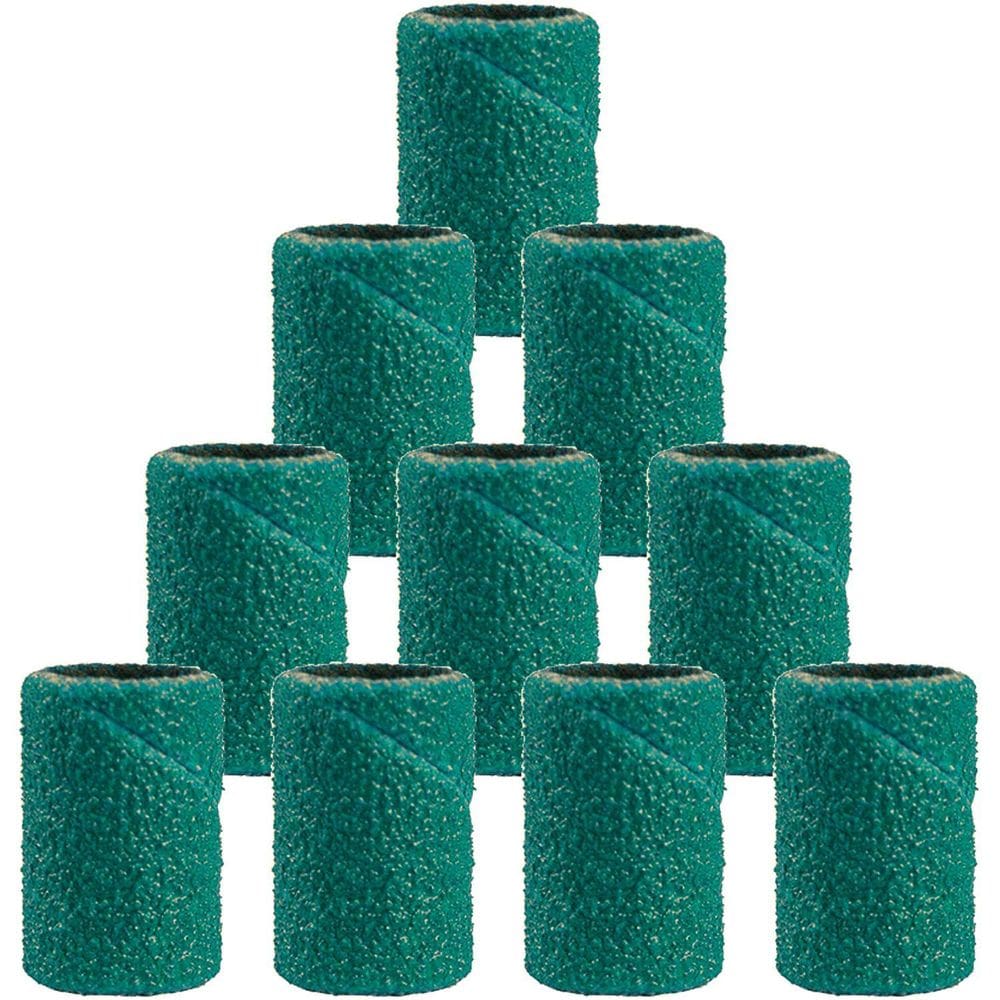 Kit 10 Tubo De Lixa 6.4Mm Grão 180 Verde Para Micro Retífica