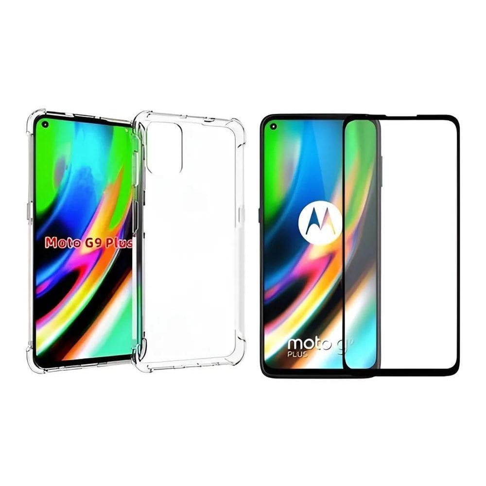 Capinha Capa Anti Impacto Para Moto G9 Plus + Pelicula Cor T