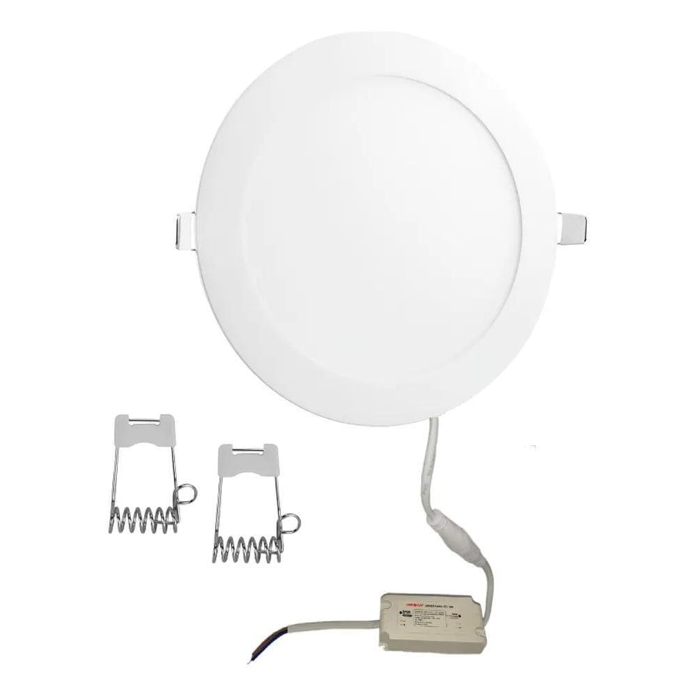 2X Luminária Plafon Led Embutir 18W 6500K Redonda Ourolux