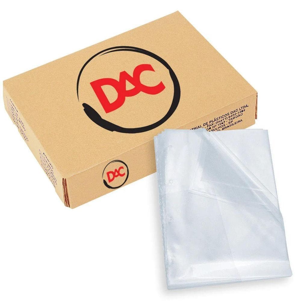 Envelope Plástico A4 Grosso 4 Furos 0.15 Caixa 400 Un. Dac