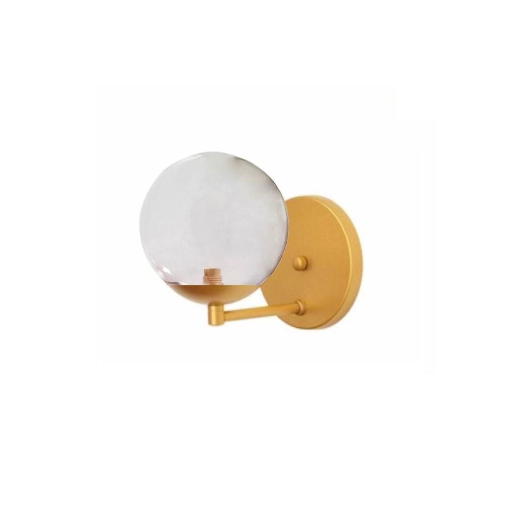 Arandela Moderna Jabuticaba Dourada 1 Globo Bola De Vidro Tr