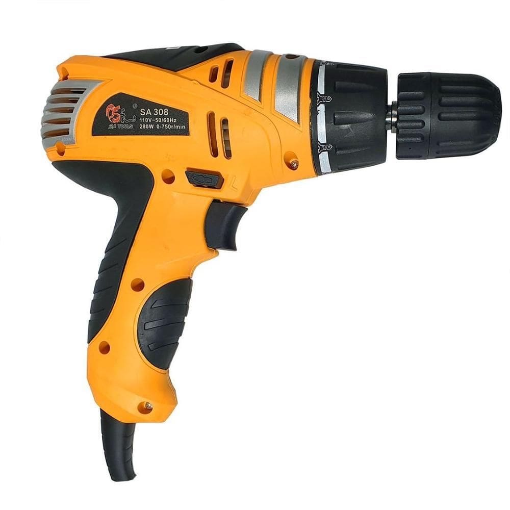 Parafusadeira E Furadeira Elétrica 450W 3/8 127Volts