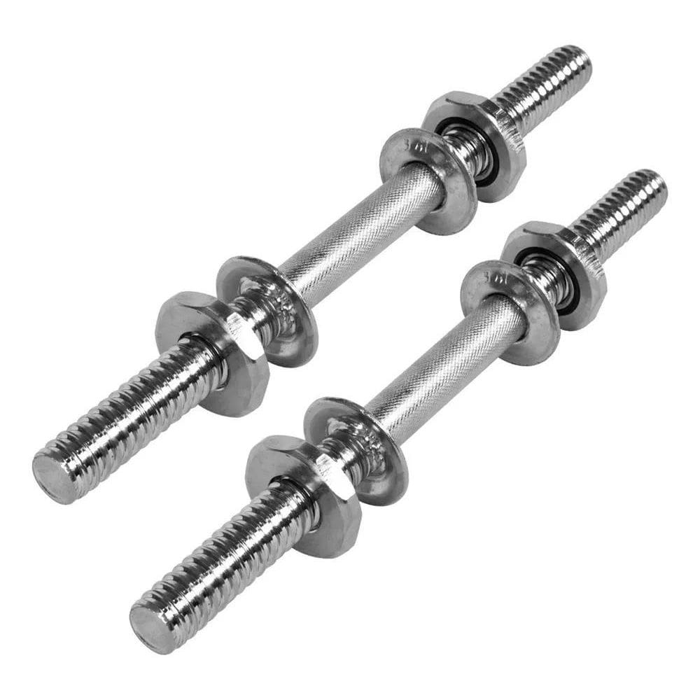2X Par De Halteres Barra 40Cm Com Rosca Dumbell Peso De Ac