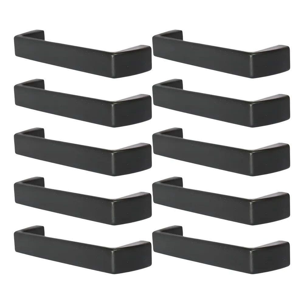 2X Kit 10 Puxadores Gaveta Preto Para Arquivo De Aço Escri