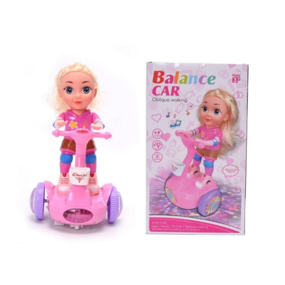 Boneca com skate com luzes e sons.