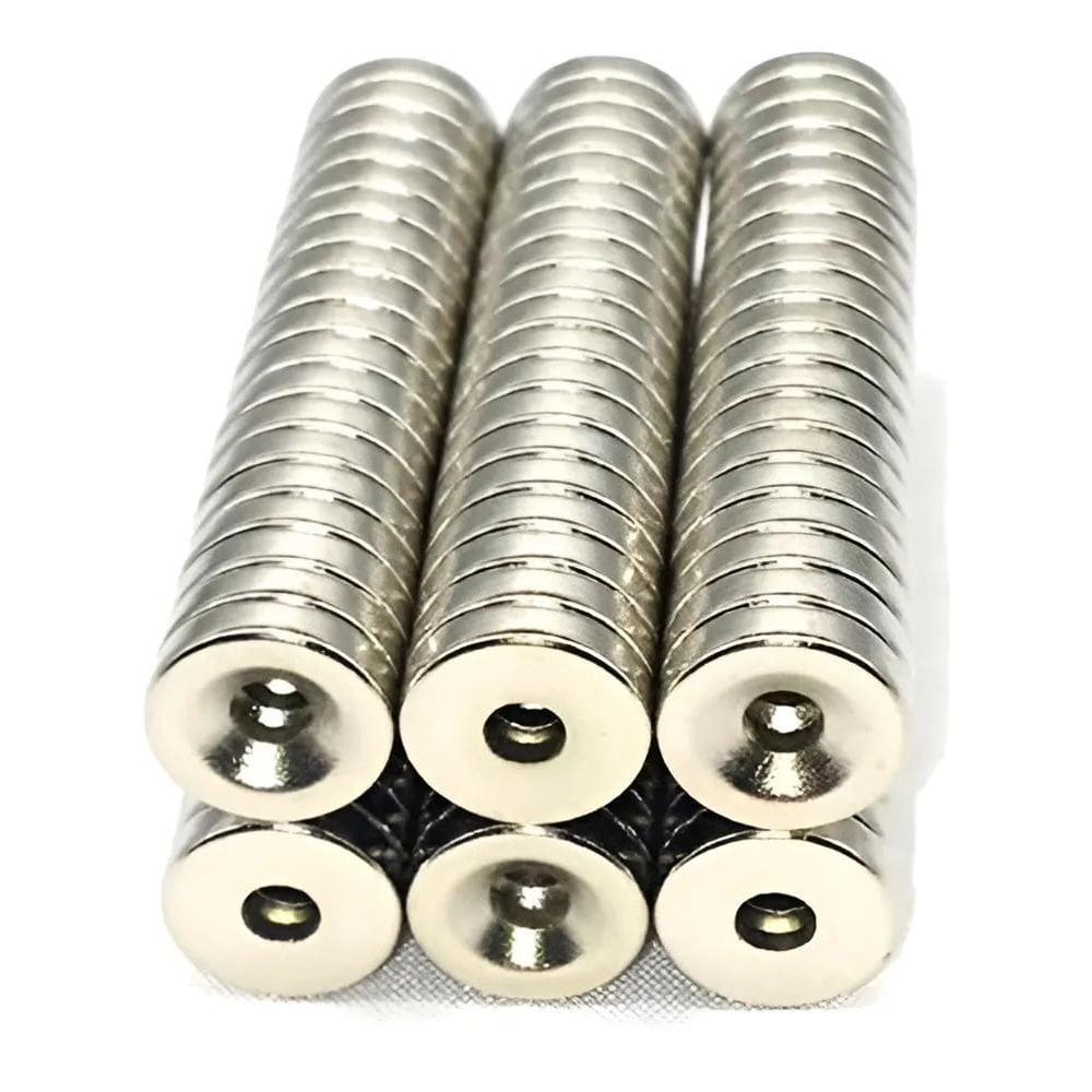 2X Kit Com 10 Peças De Ímã De Neodímio 10X3Mm N35 Com Furo