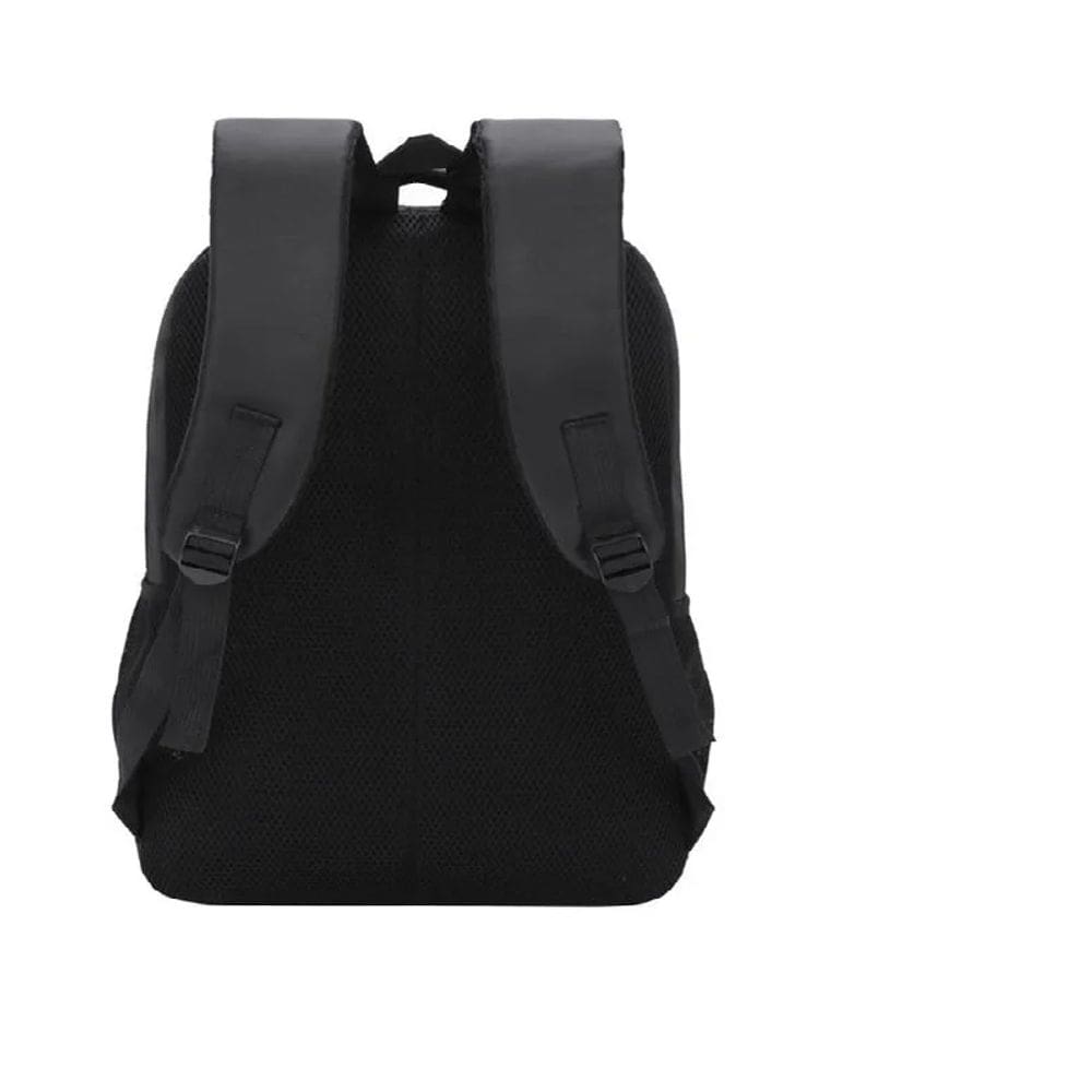 Mochila impermeável preta de grande capacidade para laptop de 15”