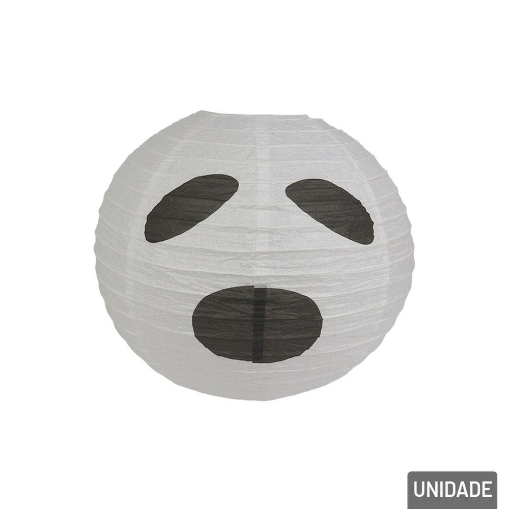 Luminária Oriental de Halloween 24x30cm Fantasma - Tudo em Caixa
