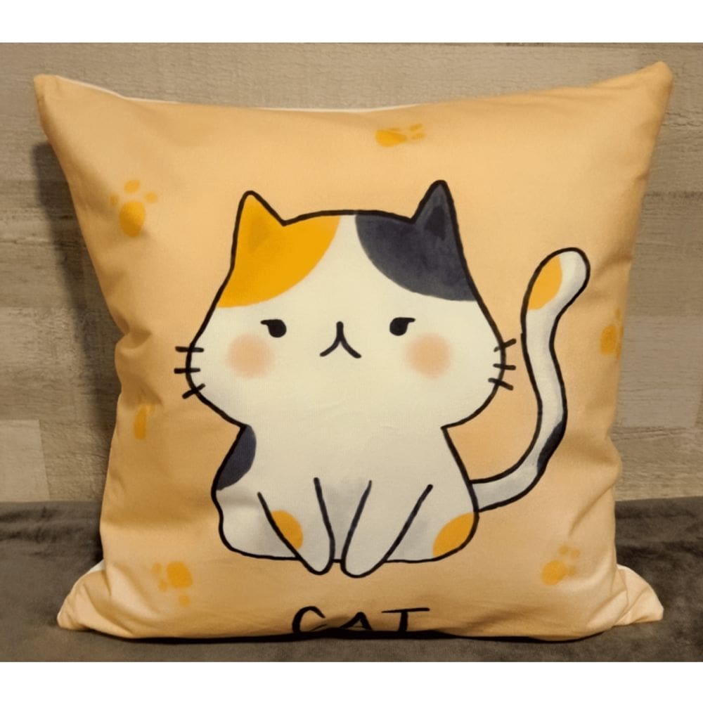 Almofada de pelúcia Cat em almofada 45x45cm com enchimento