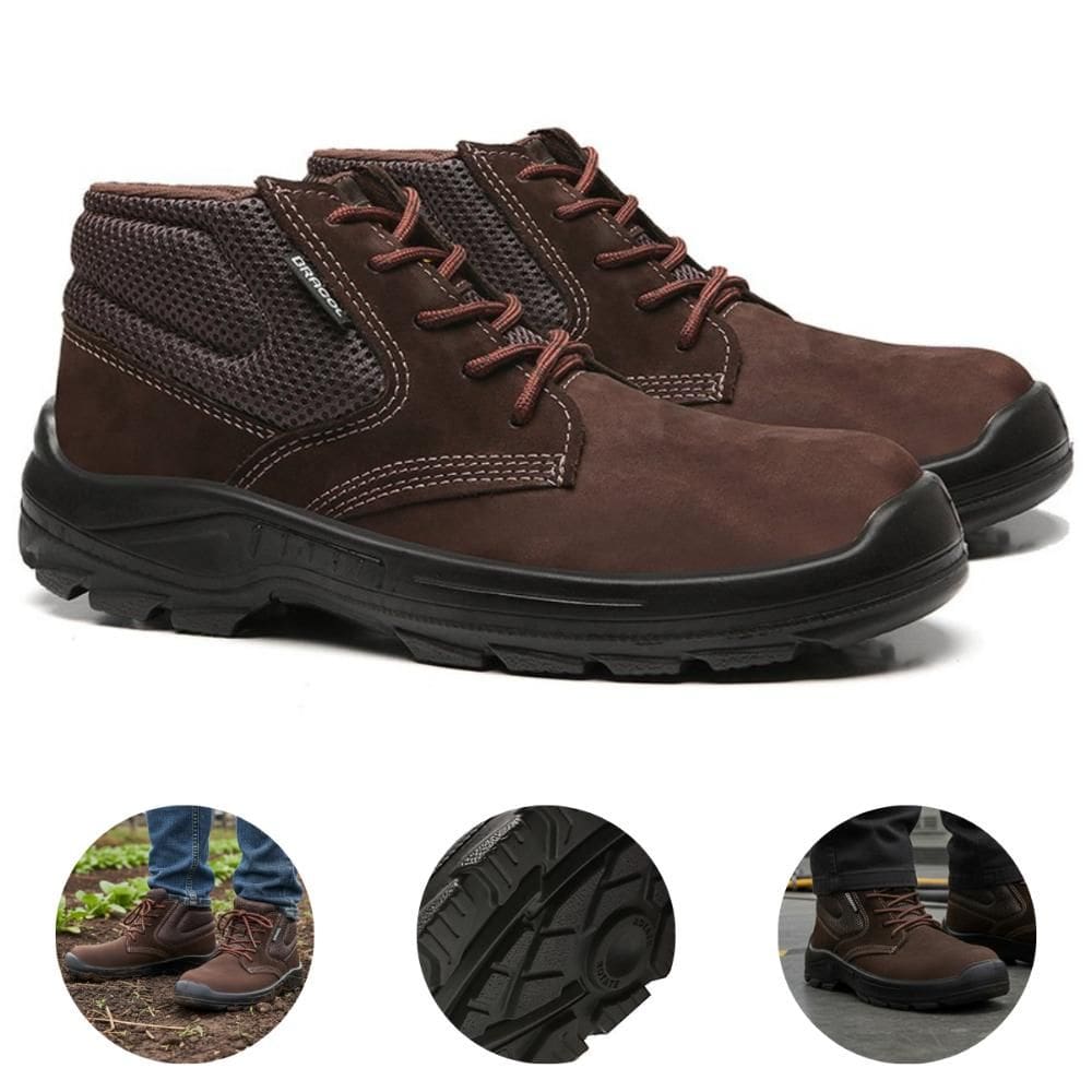 Bota Botina de Segurança Nobuck Para Eletricista Couro Dubai CA 48383 Bracol